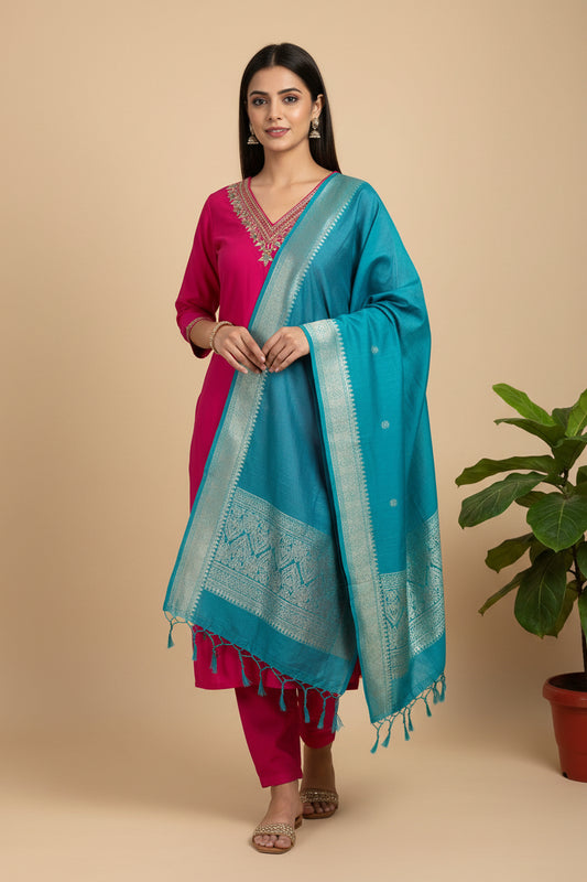 Pink Thara Muslin Suit set