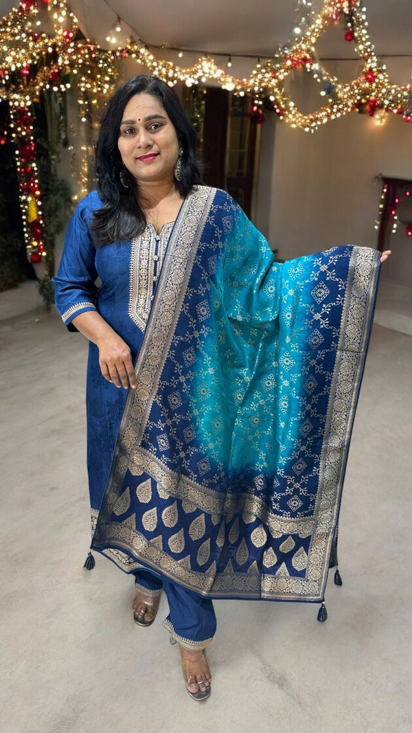 Blue Namya  Banarasi Suit set