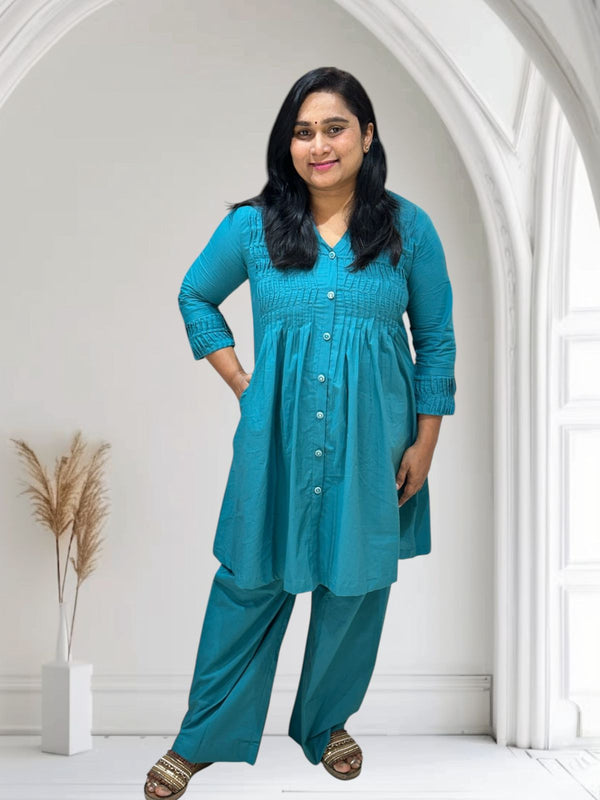 Teal Blue STUTI Co-ord set
