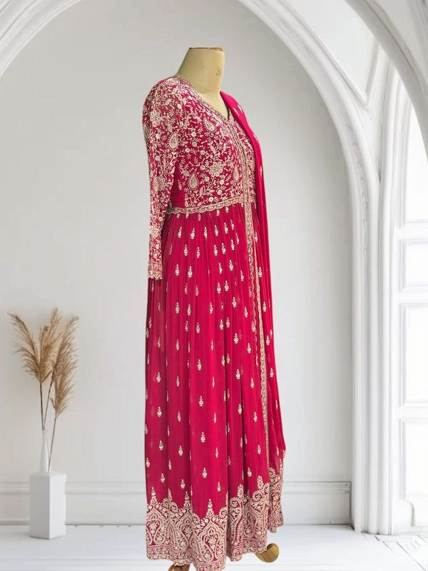 Pink SAPNA Georgette  Sharara  set