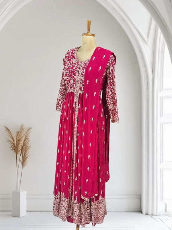 Pink SAPNA Georgette  Sharara  set