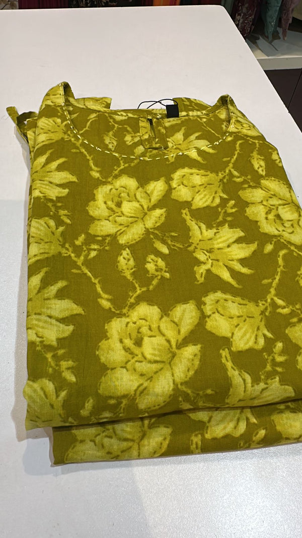 Green Gia cotton Kurta Bottom