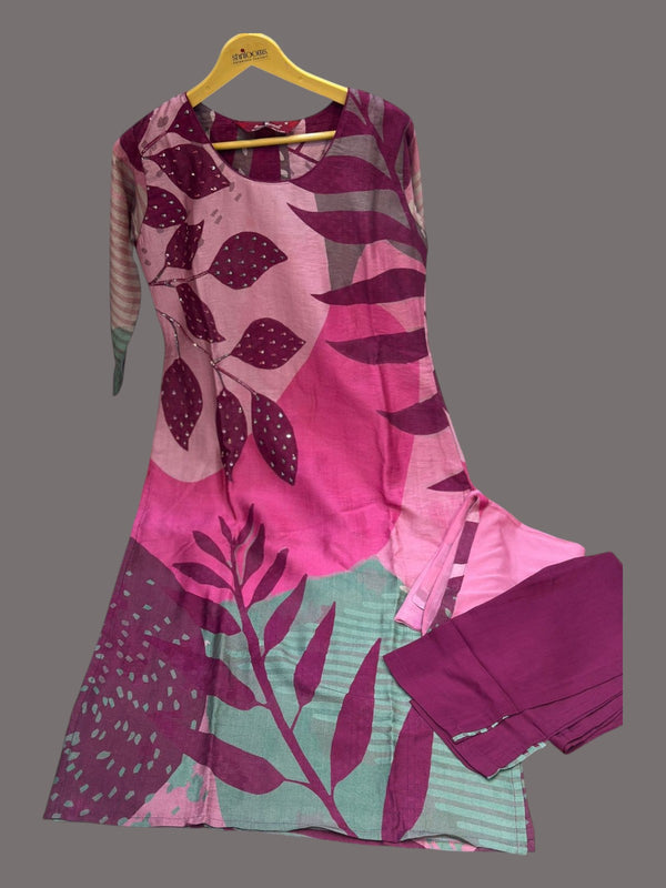 Magenta Menta Semi Linen suit set
