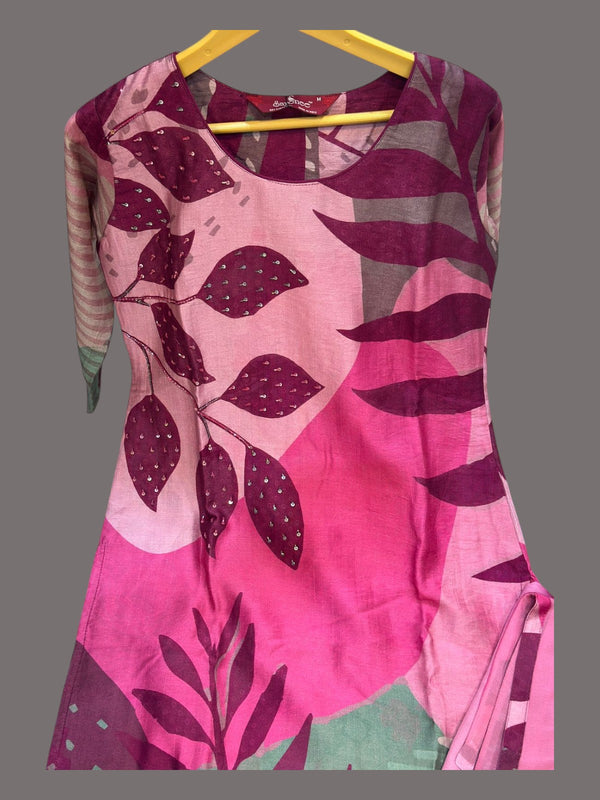 Magenta Menta Semi Linen suit set