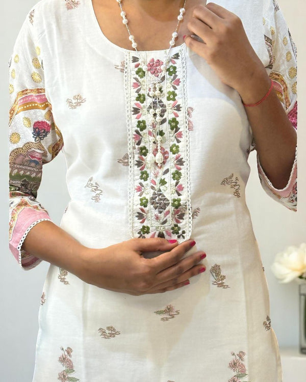 White Sama Cotton Kurta