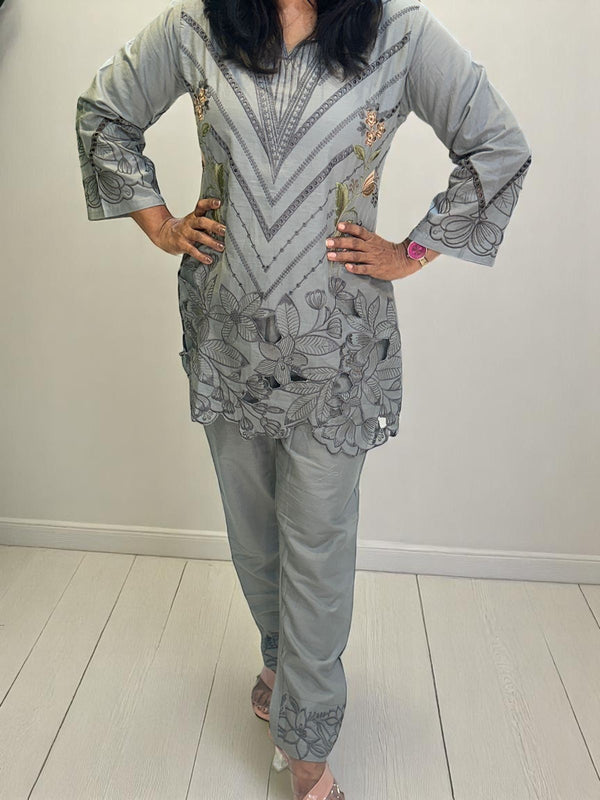 Grey cotton Co-ord set