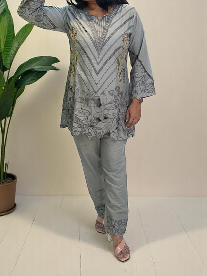 Grey cotton Co-ord set