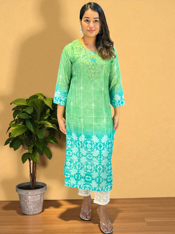 Green Ameya Muslin Kurta