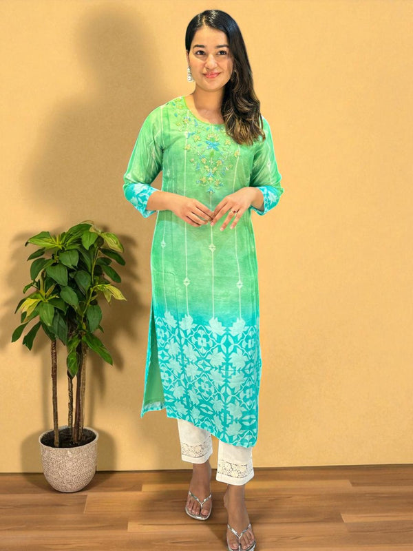 Green Ameya Muslin Kurta