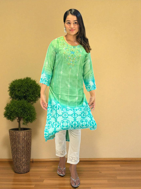 Green Ameya Muslin Kurta