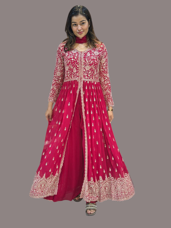 Pink SAPNA Georgette  Sharara  set