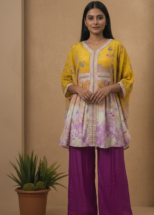 Yellow Veera Kaftan set