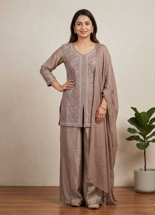 Zeba Bronze Blush Sharara