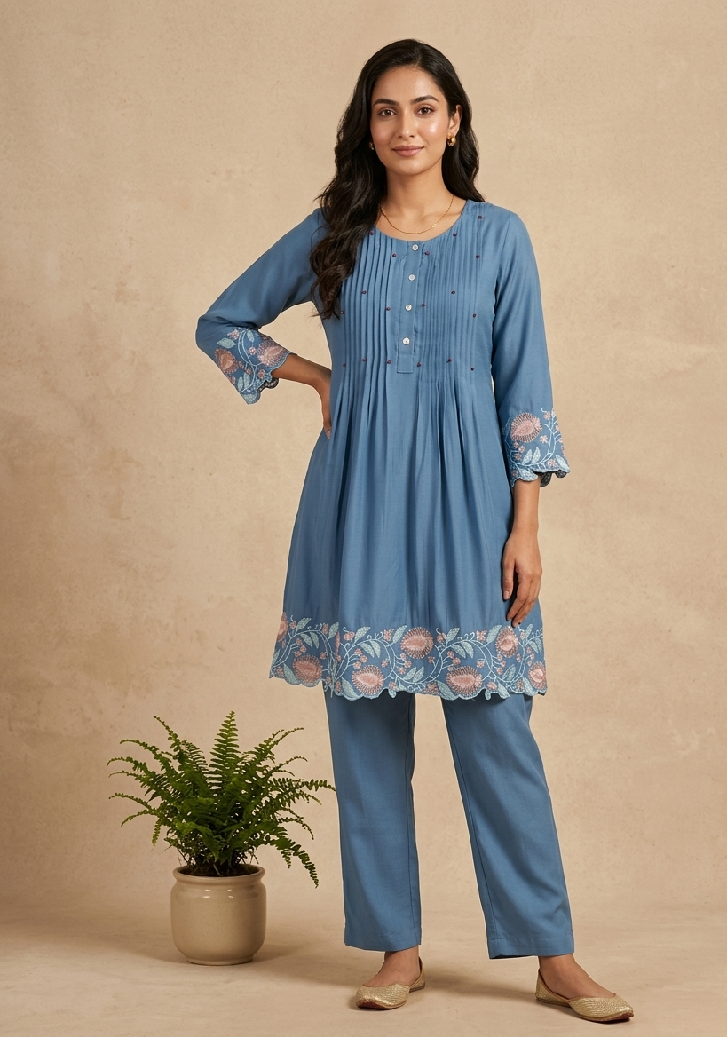 Blue Tanu co-ord set for women