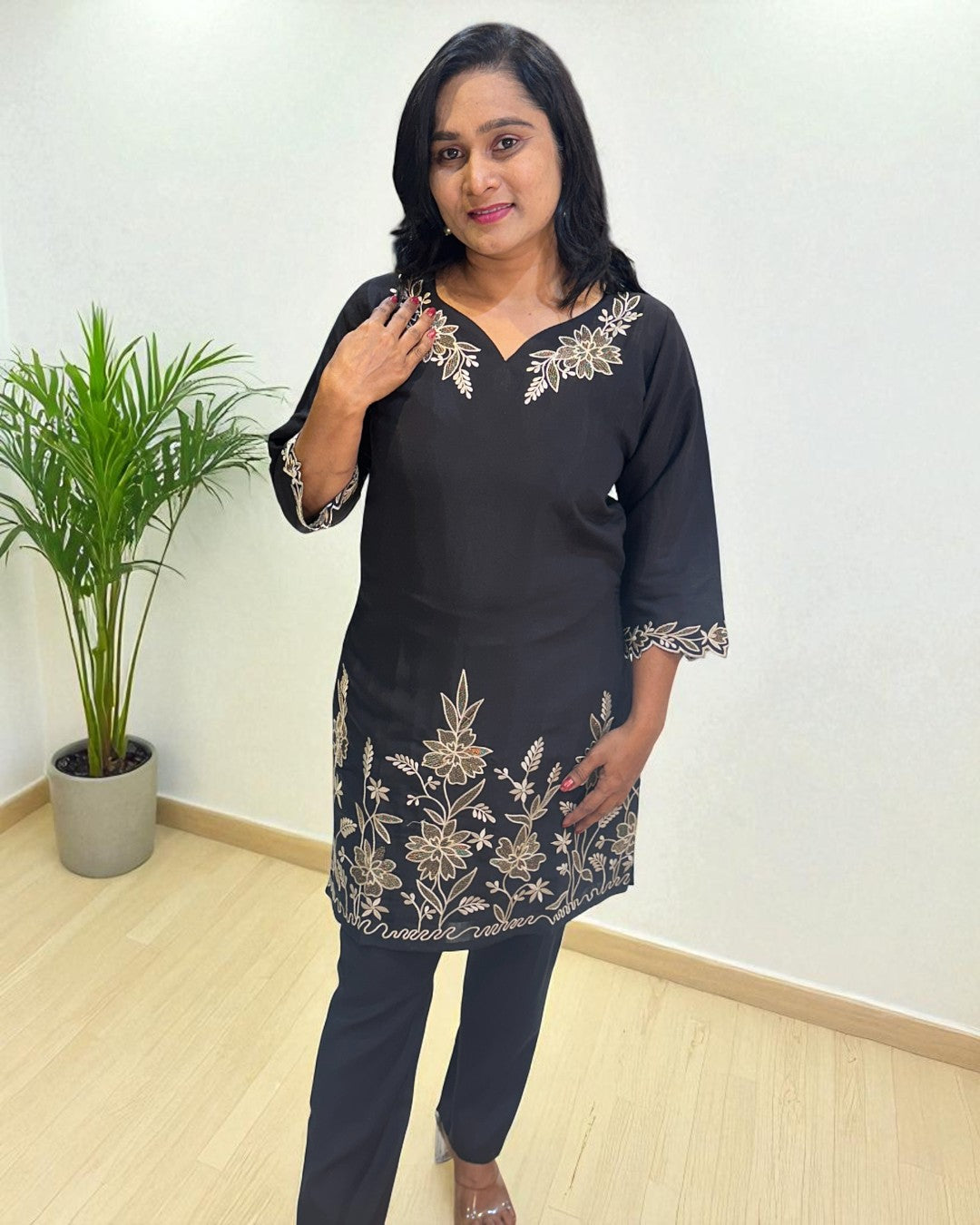 Black Mehar Muslin Co-ord set