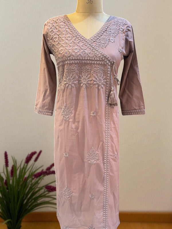 Light Brown Cotton Chikankari Kurta