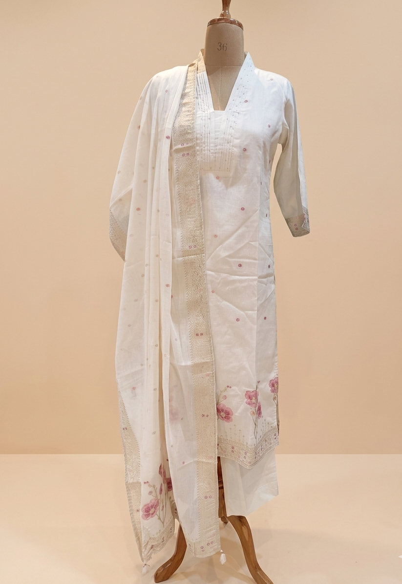 Off white Kumud cotton Suit Set