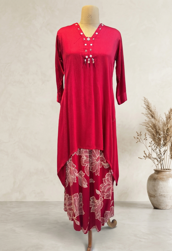 Mysa Maroon Co-ord Set