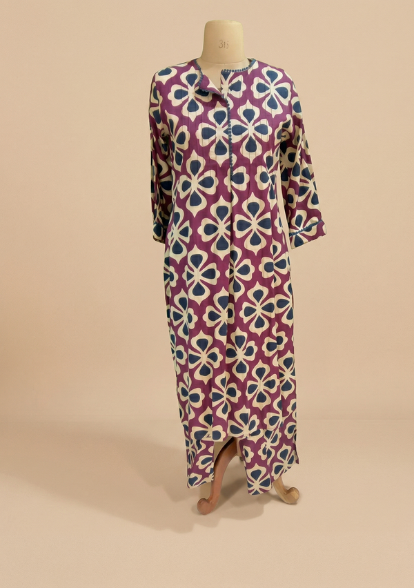 Wine Siya Cotton Kurta set