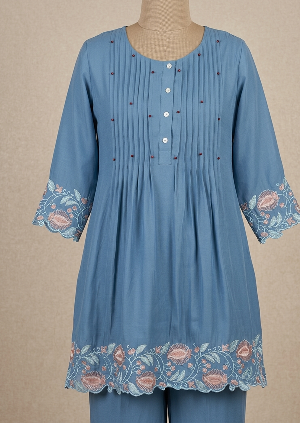 Soft and breathable blue casual co-ord outfit set